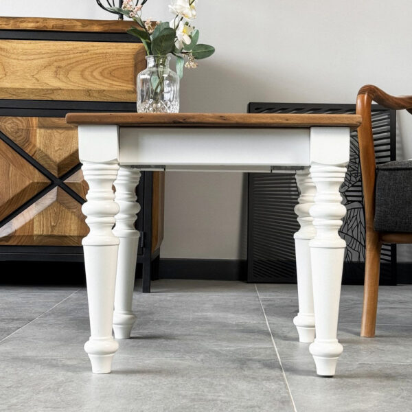 Vergilia Modern Two-Toned Square Coffee Table – Wooden Center Table - Image 10