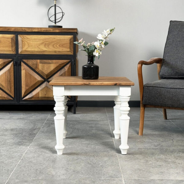Vergilia Modern Two-Toned Square Coffee Table – Wooden Center Table - Image 7