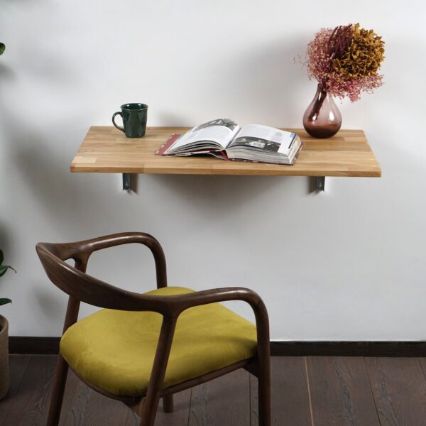 Vergilia Wall-Mounted Folding Desk – Floating Wooden Table - Image 13