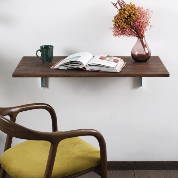 Vergilia Wall-Mounted Folding Desk – Floating Wooden Table - Image 10