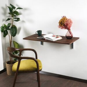 Vergilia Wall-Mounted Folding Desk – Floating Wooden Table