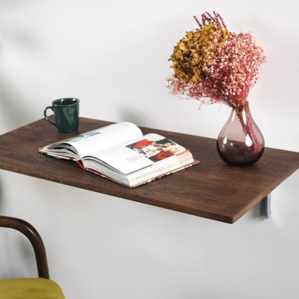 Vergilia Wall-Mounted Folding Desk – Floating Wooden Table - Image 9