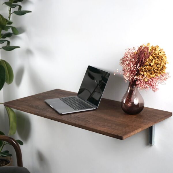 Vergilia Wall-Mounted Folding Desk – Floating Wooden Table - Image 4