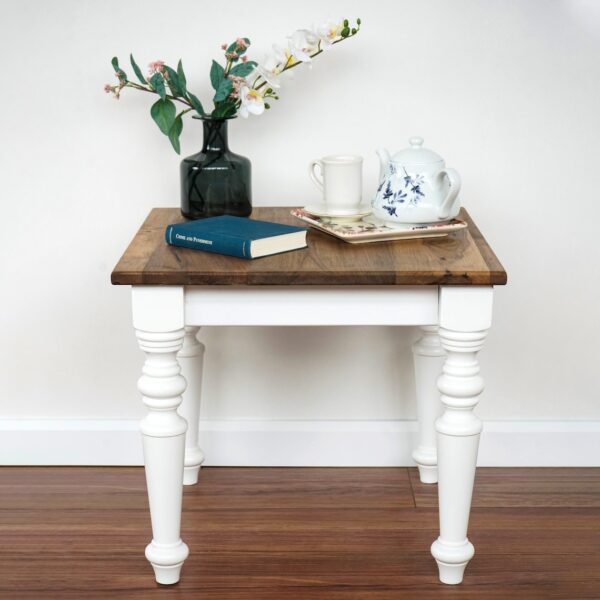 Vergilia Modern Two-Toned Square Coffee Table – Wooden Center Table - Image 12
