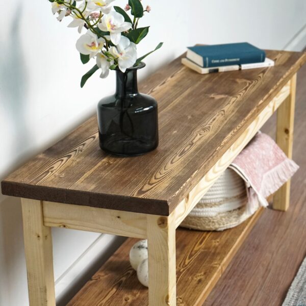 Vergilia Entryway Bench with Shelf – Shoe Rack & Storage Solution - Image 4